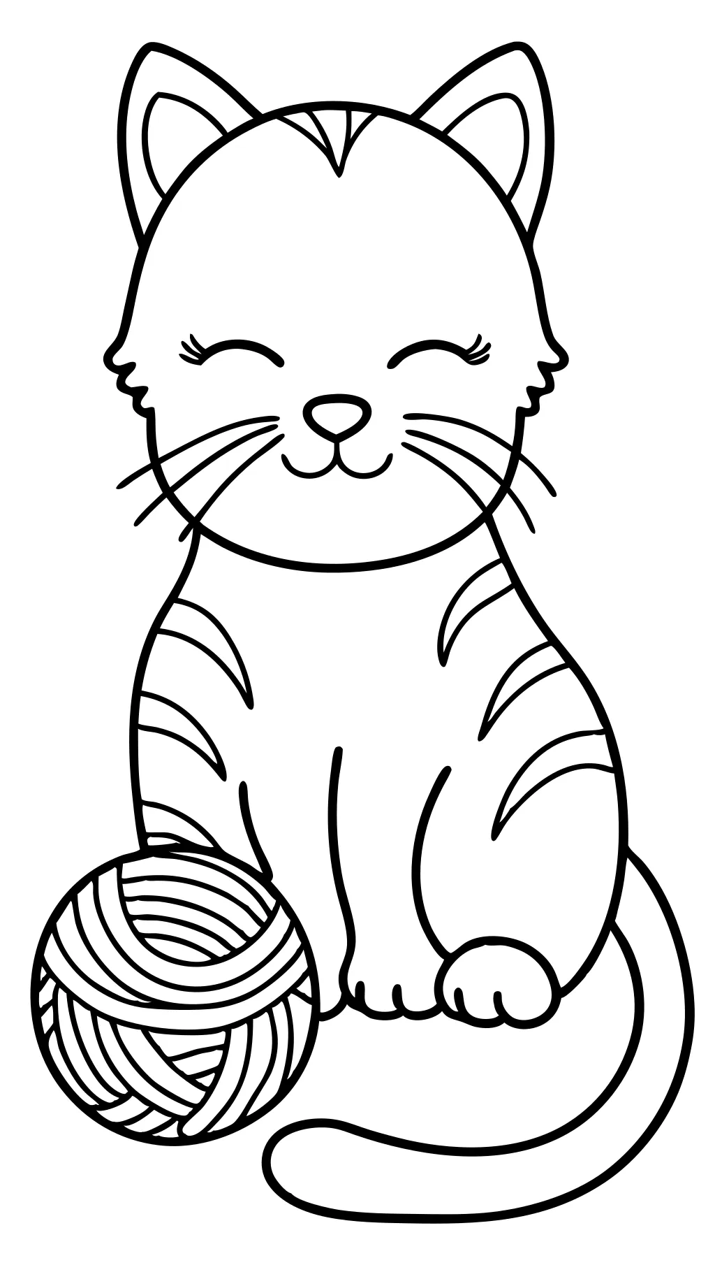 cat coloring pages easy